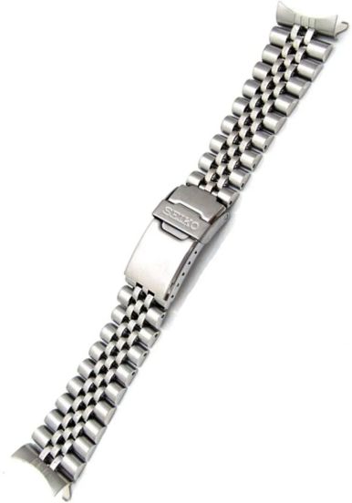 Seiko Jubilee 22mm Stainless Steel Watch Bracelet – Straight Lug Ends – Silver