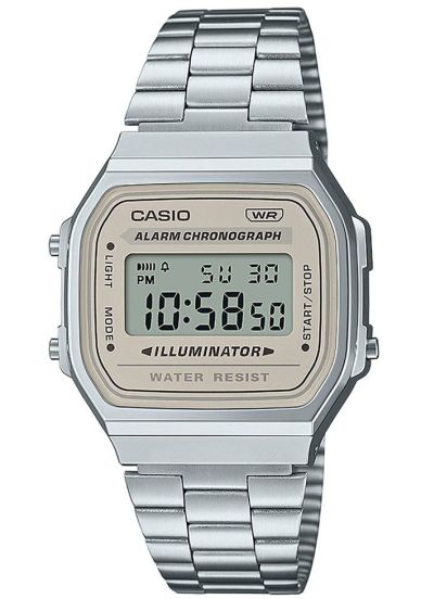 CASIO Reloj Vintage A168WA-5AYES Mujer Acero