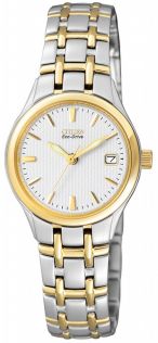 Reloj de mujer Citizen Eco-Drive en acero bicolor con fecha | EW1264-50A