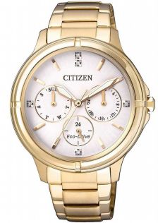 Citizen Eco-Drive reloj de mujer con cristales Swarovski y multifunción | FD2032-55A