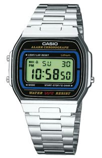 Reloj digital de acero inoxidable cromado | A164WA-1VES