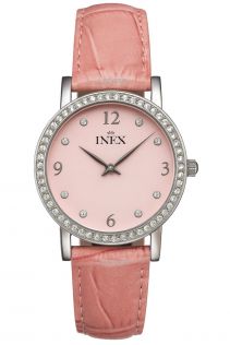 Inex Womens Pink Crystal Petite 30mm