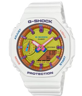 Reloj G-Shock Vibraciones de Verano blanco, Carbon Core, colección de playa | GMA-S2100BS-7AER