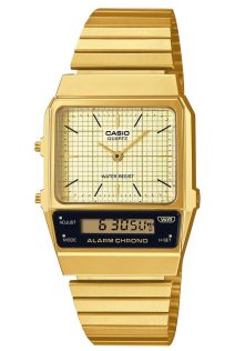 Reloj Casio vintage digital-analógico en tono dorado | AQ-800EG-9AEF