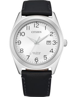 Citizen Eco-Drive Titanium reloj de hombre con correa de cuero | AW1640-16A