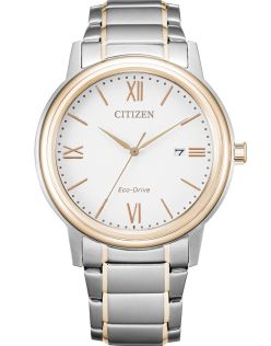 Citizen elegante reloj de hombre con Eco-Drive y brazalete de acero bicolor | AW1676-86A