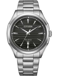 Citizen Eco-Drive reloj de hombre en acero con esfera rayada y movimiento J810 | AW1750-85E