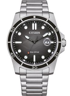 Reloj deportivo Citizen con Eco-Drive y diseño de buceo en acero inoxidable | AW1816-89E