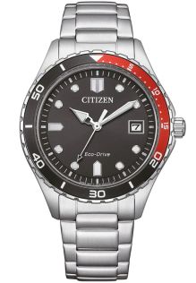 Citizen Eco-Drive reloj deportivo unisex en acero con movimiento J810 y bisel de dos partes | AW1820-81E