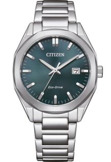 Citizen Eco-Drive unisex reloj en acero con movimiento E111 y esfera verde | BM7620-83X