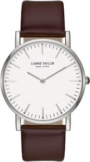Carrie Taylor Lexington Silver/White Brown Leather