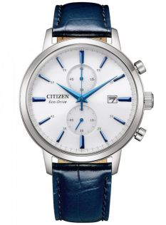 Citizen Eco-Drive cronógrafo en acero con movimiento B642 y esfera blanca | CA7069-16A
