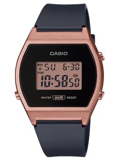 Reloj deportivo digital pequeño Casio con pantalla en oro rosa | LW-204-1AEF
