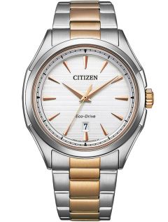 Reloj clásico para hombre Citizen con Eco-Drive y brazalete de acero bicolor | AW1756-89A