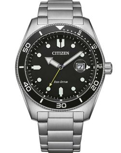 Citizen Eco-Drive reloj deportivo en acero con movimiento J810 y bisel de buceo | AW1760-81E