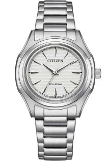 Citizen Eco-Drive reloj de mujer en acero con movimiento J730 y rayas | FE2110-81A