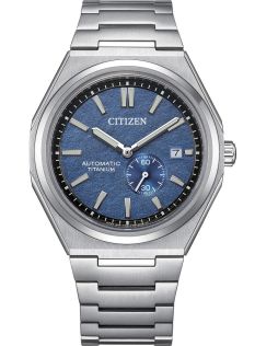 Citizen Super Titanium reloj automático para hombre | Esfera azul con pequeño segundero | NJ0180-80L