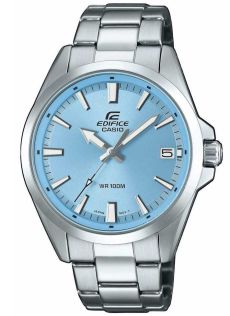 Reloj Casio Edifice de acero inoxidable con esfera azul y resistencia 100M | EFV-100D-2BVUEF