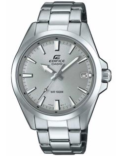 Reloj Casio Edifice con esfera plateada y resistencia al agua de 100M | EFV-100D-8AVUEF