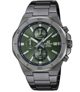 Reloj cronógrafo Edifice deportivo con esfera verde y bisel octagonal ionizado | EFV-640DC-3AVUEF
