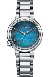 Citizen Eco-Drive reloj de mujer con diamante y esfera de nácar turquesa | EM0910-80N