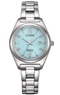 Reloj de mujer Citizen Eco-Drive en Super Titanium con esfera turquesa | EW2601-81M