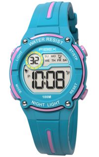 Reloj deportivo infantil turquesa digital | FIBEX76IP003