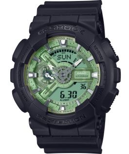 Reloj digital-analógico G-Shock verde militar con resistencia al agua 200M | GA-110CD-1A3ER