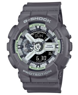 Reloj gris G-Shock con diseño de brillo oculto y resistencia 200M | GA-110HD-8AER