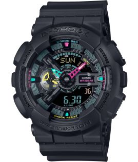 Reloj G-Shock con acentos fluorescentes y diseño inspirado en lo virtual | GA-110MF-1AER