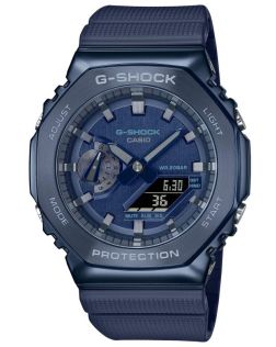Reloj G-Shock azul con bisel de metal ionizado octagonal 200M | GM-2100N-2AER