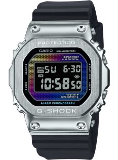 Reloj digital G-Shock de acero con bisel iridiscente de la colección Rainbow | GM-5600RW-1ER