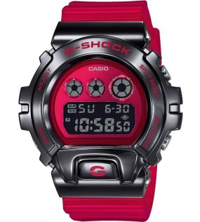 G-Shock premium con bisel de metal y diseño esqueleto rojo | GM-6900B-4ER