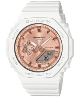 Reloj G-Shock compacto blanco y oro rosa con Carbon Core Guard | GMA-S2100MD-7AER