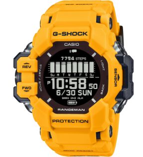 Reloj solar GPS G-Shock Rangeman amarillo con frecuencia cardíaca y diseño Master of G | GPR-H1000-9ER
