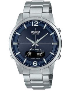 Reloj solar de radio Casio Lineage azul con cristal de zafiro y multi-banda | LCW-M170D-2AER