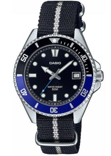 Reloj de buceo mini Casio Duro con bisel de aluminio y correa NATO | MDV-10C-1A2VEF