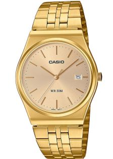 Reloj Casio Vintage dorado con diseño de herencia inspirado en los años 80 | MTP-B145G-9AVEF