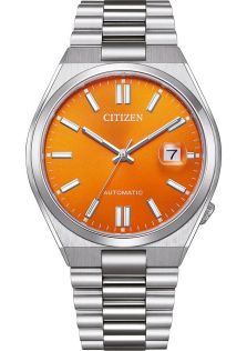 Citizen Tsuyosa Automatic reloj de hombre en acero con movimiento 8210 y esfera naranja | NJ0151-88Z