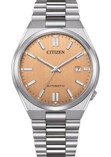 Citizen Tsuyosa Automatic reloj de hombre en acero con movimiento 8210 y esfera color salmón | NJ0159-86Z