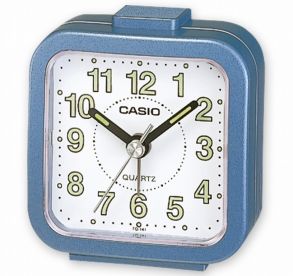 Reloj despertador de escritorio azul con diseño compacto | TQ-141-2EF