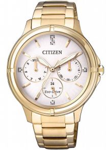 Citizen Eco-Drive reloj de mujer con cristales Swarovski y multifunción | FD2032-55A