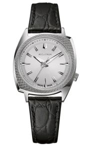 Reloj de pulsera automático clásico de Accutron con movimiento suizo y bisel con patrón cruzado - Legacy 565 | 2SW6A002