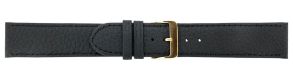 Falkenlund Deluxe Beco Watch Strap Imperator XL Black Calf Leather 20mm Gold Plated Buckle 667120G