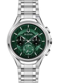 Bulova CURV cronógrafo reloj de hombre con esfera verde y movimiento de alta precisión | 96A297