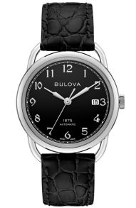 Bulova 1875 Commodore Limited Edition reloj automático con movimiento suizo y esfera negra | 96B325