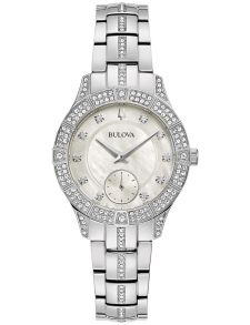 Bulova Phantom reloj de mujer con esfera de nácar, cristales y pequeño segundero | 96L291