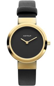 Elegante reloj de mujer con esfera negra en acabado dorado | AIW7603