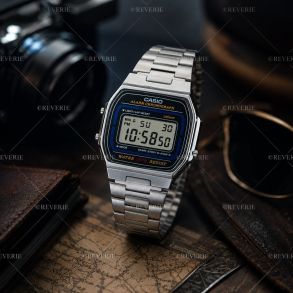 Reloj digital de acero inoxidable cromado | A164WA-1VES
