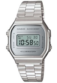 Reloj digital Casio retro con esfera de espejo y diseño clásico | A168WEM-7EF